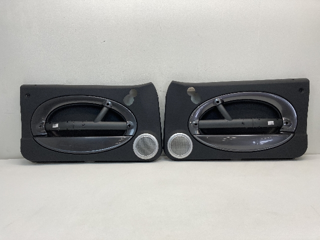 Mini Cooper Door Panels Panther Black w/ Gun Metal Grey Trim H/K