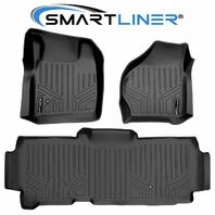 SMARTLINER Custom Fit Floor Mats 2 Row Liner for 1999-2007 Ford F-250/350 SD/SC
