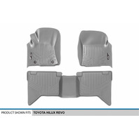 SMARTLINER Custom Fit Floor Mats Set for Toyota Hilux Revo 2015-2018 Grey