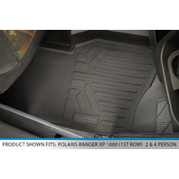SMARTLINER Floor Mats 1st Row Liners Black for 2018-2025 Polaris Ranger XP 1000