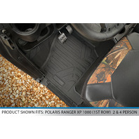 SMARTLINER Floor Mats 1st Row Liners Black for 2018-2025 Polaris Ranger XP 1000