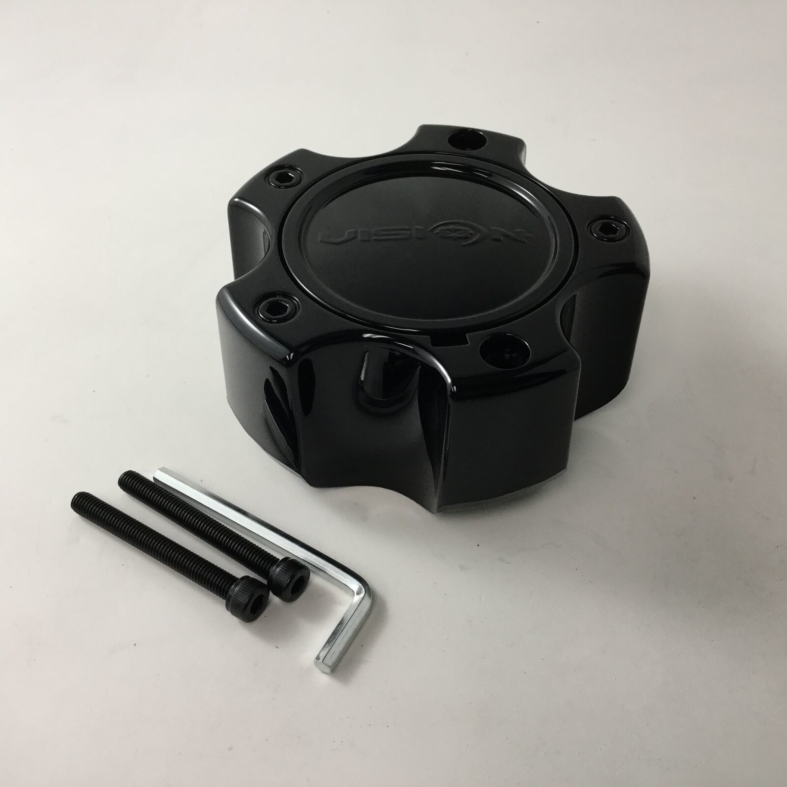 Hubcaps 17 Inch Vision Warrior 375 Gloss Black Wheel Center Cap Hub Cap ...