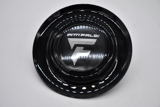 Fittipaldi Gloss Black Wheel Floating Logo Center Cap 2416K183