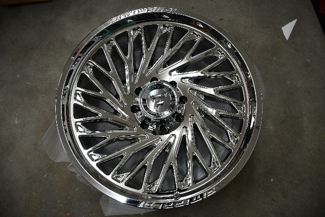 Single 24x10 Fittipaldi FA15 Mirror Coat Wheel 8x6.5 0mm Rim