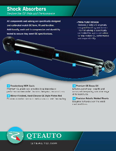 Evan-Fischer Front Shock Absorbers Pair For 2008-2012 Cadillac CTS RWD Driver & Passenger