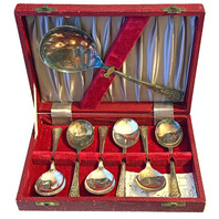 Vintage dessert spoon set from Yeoman of England in original case.