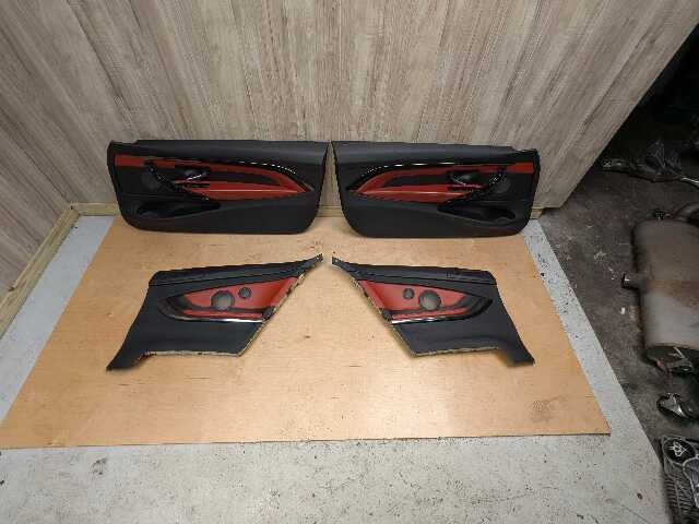 15-20 OEM BMW F32 F82 M4 RED Front Rear Left Right Door Cards