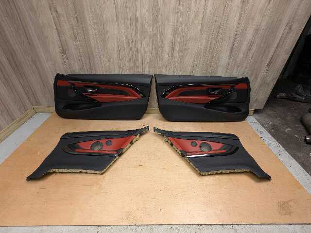 15-20 OEM BMW F32 F82 M4 RED Front Rear Left Right Door Cards