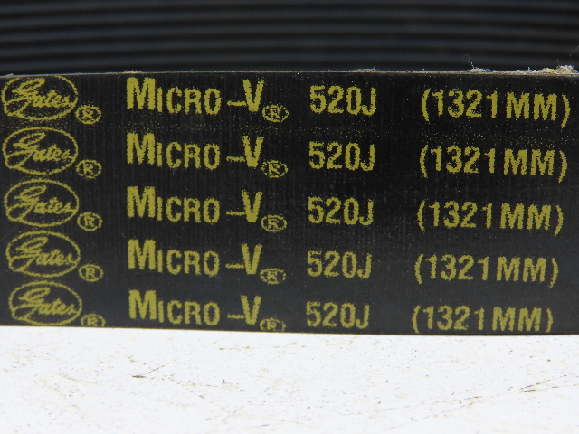 Gates 520J10 Belt Micro-V 10 Rib Belt 52 Inches 1321MM