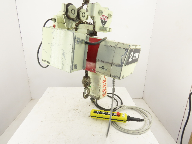 Coffing 2 Ton 2-Speed Chain Hoist 5/16 FPM 20'Lift Power Trolley