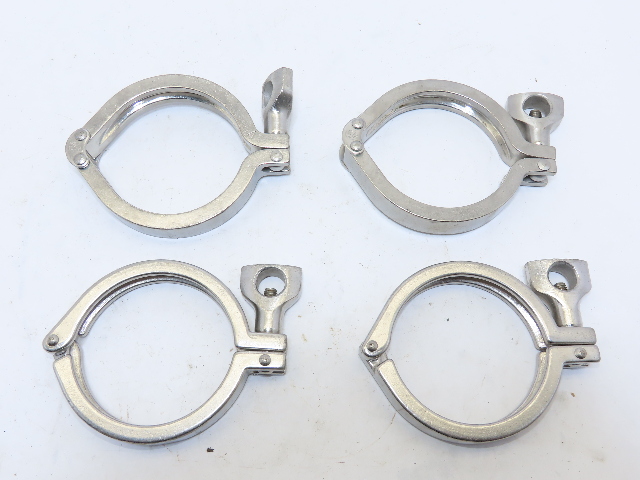 QTY 4 Tri Clover 3" Clamps Stainless Steel 304 Sanitary Pipe Fittings