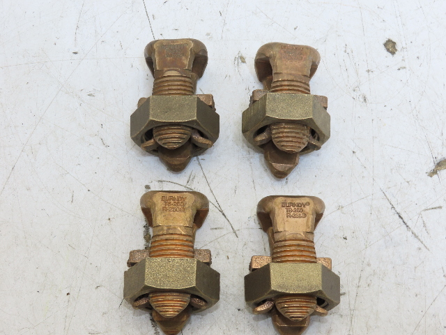 Lot of 4 BURNDY KS29 DB Copper Split Bolt Connector Servit 1STR-250 T8-250 R250