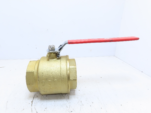 C&C Industries 4NPT Brass Ball Valve Full Port w/ Female Threaded NPT 600 WOG