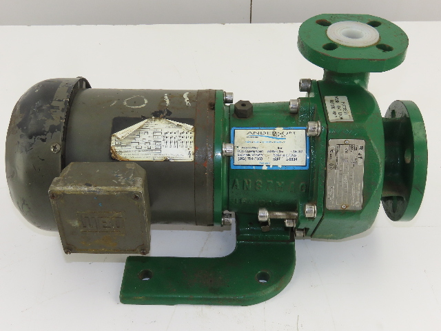 Sundyne KM1515 ANSIMAG Sealless Magnetic Drive ETFE Lined 1/2HP Chemical Pump