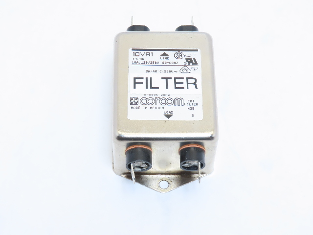 Corcom F7206 EMI Filter 10VR1 10A 120/250V 50-60HZ