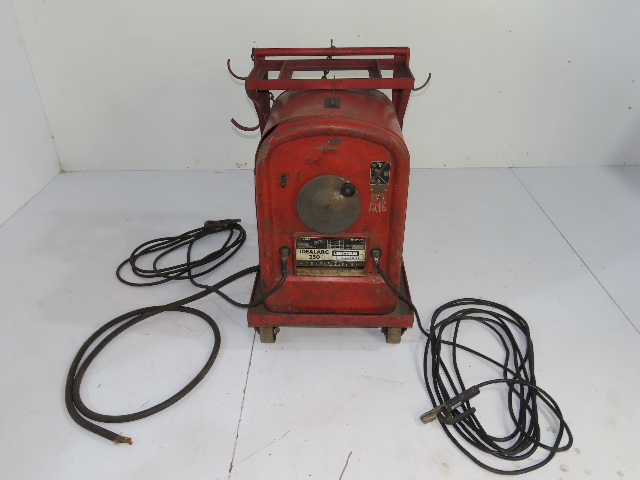 IDEALARC 250 AC DC STICK TOMBSTONE WELDER WITH WHEELS Leads Single Phase Tested