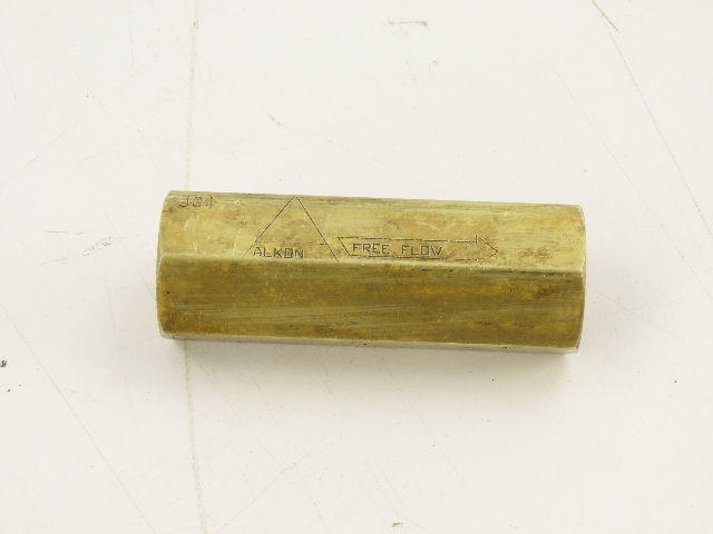 Alkon Brass Inline Ball Check Valve 1/2" NPT 3-1/4" Long