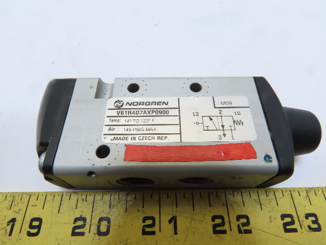 Norgren V61 Series 3/2 NC air actuated/spring return 1/4" NPT ported valve