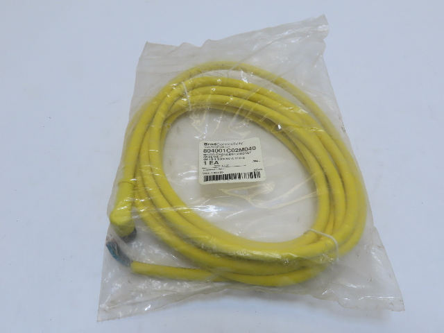 Brad 804001C02M040 Micro-Change Cordset 4P-Female 4M 18-4 SJOOW-A Cord