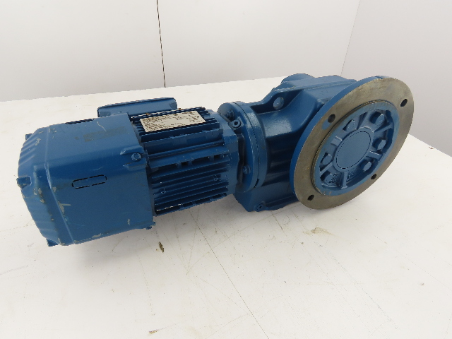 SEW-EURODRIVE 3/4 HP 2.4-14RPM Right Angle Gear Motor Invertor Duty VPWM W/Brake
