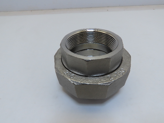 LS 2" Threaded NPT Pipe Union 316 SS Stainless Steel class 150 W/teflon seat