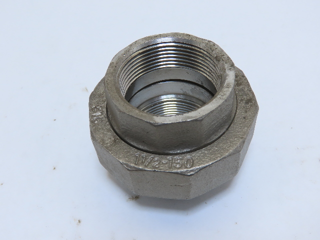 LS 1-1/2" NPT Threaded Pipe Union 316 SS Stainless Steel class 150