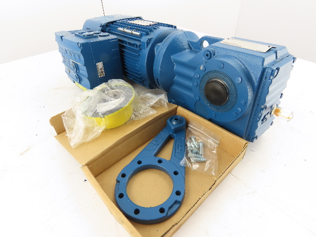 Sew 2HP 21-125 RPM 13.6:1 Ratio Gear Motor W/Brake & Inverter MM15D-503-00