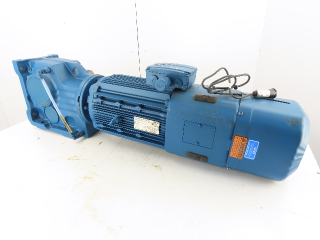 10HP 99RPM 17.87:1 50mm Right Angle Gear Motor W/Brake & Encoder SRM50-HXZ0-S21