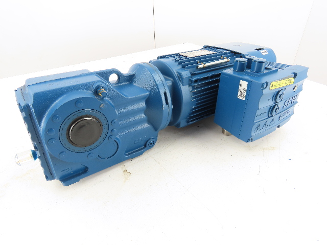2HP 125-21RPM 13.6:1 Shaft Mount Gear Motor W/Brake & Inverter VPWM MM15D-503-00