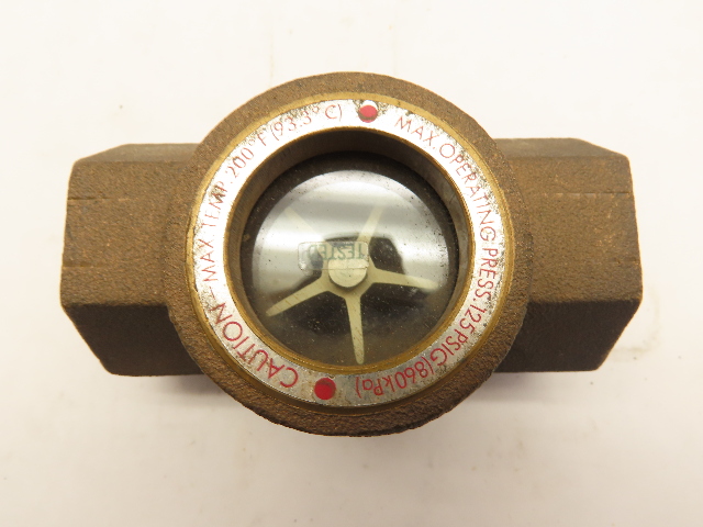 Anderson (Dwyer) 100 1 1/4"NPT Midwest Sight Glass Flow Indicator Brass