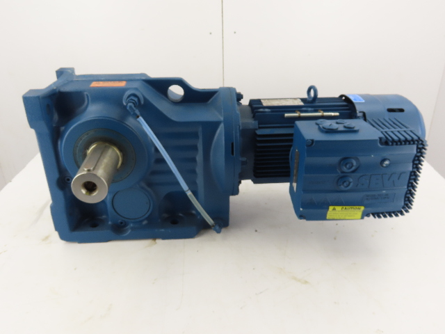 5HP 3.5-21.43 RPM 79.34:1 Right Angle Gear Motor Brake Inverter VFD MM30D-503-00