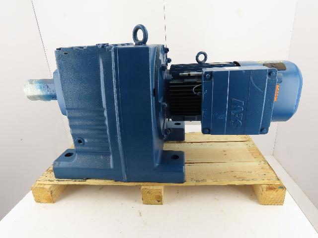SEW-EURODRIVE 12.5HP 11 RPM 163:1 Inline Helical Gear Reducer Motor W/Brake