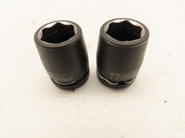 1/2 Inch Sq. Dr. 6 Point Impact Duty Socket 17 Mm w/Surface Drive Snap Clip Hold