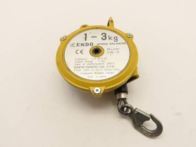 Endo EW-3 Tool Spring Balancer 1-3 kg. cap. 1.3m Cable Travel