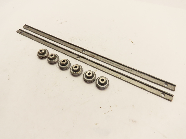 DualVee linear guide system 2-18" rails and 6 Linear Vee Groove Guide Wheels