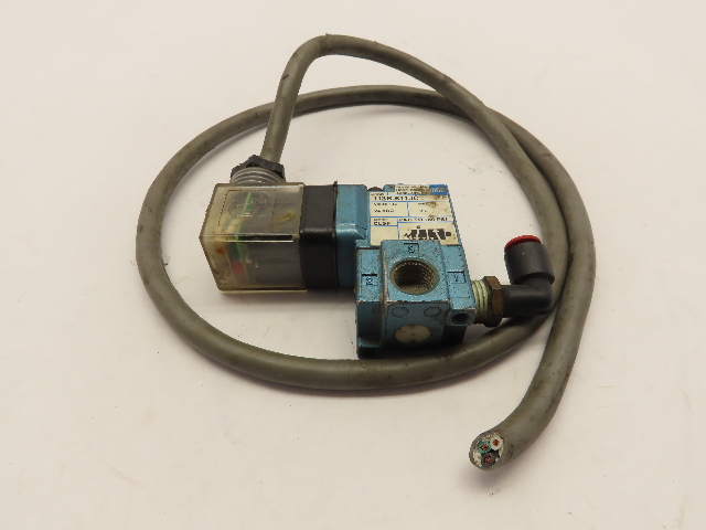 Mac 113B-611JC CLSF Solenoid Air Valve w/pigtail wire 24VDC 150PSI