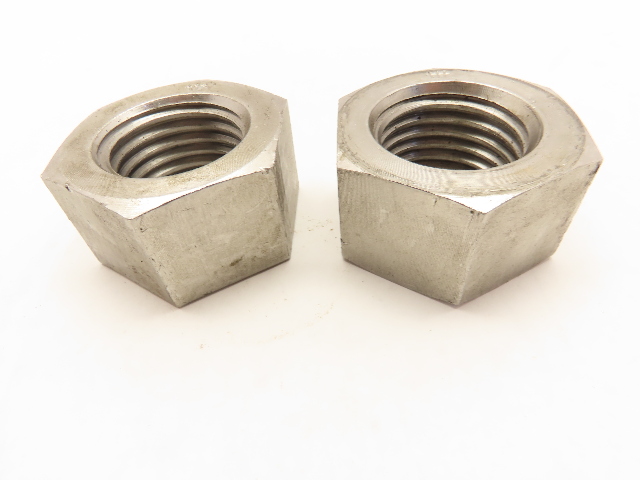 Lot of 2   1-1/2"-6TPI SS Stainless Steel Hex Nut