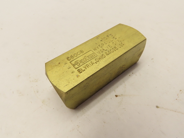 Parker C600B Hydraulic  Inline Check Valve 3/8" NPT Brass