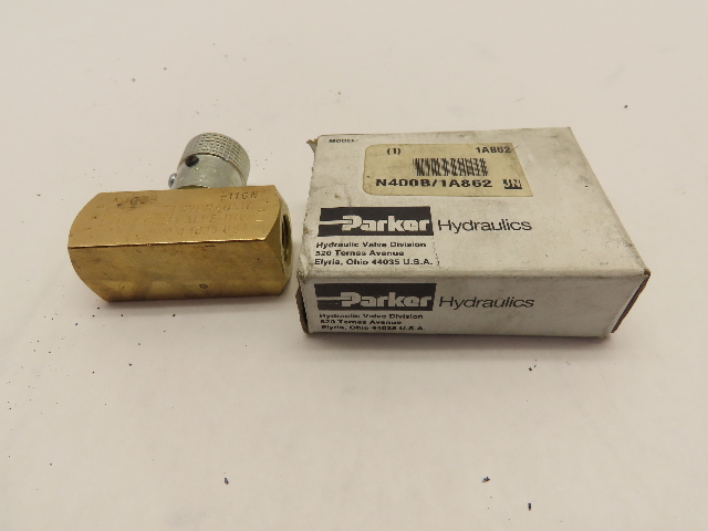 Parker HYDRAULIC FLOW VALVE 2000PSI 1/4"NPT Brass N400B/11GN NIB