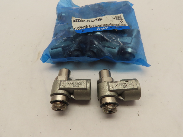 SMC AS2200-G02-X396 Pneumatic Flow Control Regulator 1/4" Male 1/4" Female.