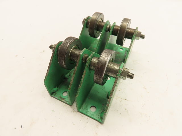 Lot of 4 Screw Down Conveyor Rollers 1-3/8" O.D. Ball Bearing 2-5/8" Height