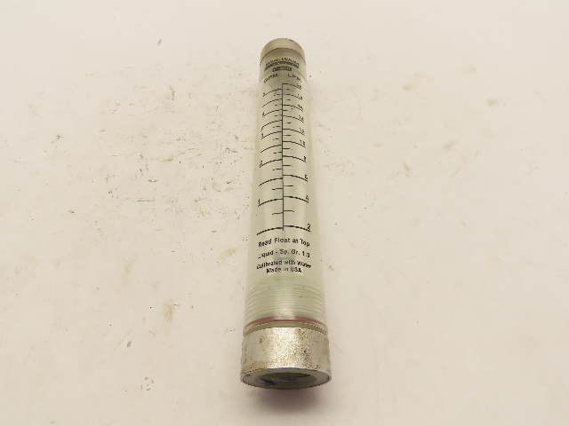 Blue-White F-400 Acrylic Flow Meter 5 GPM 20 LPM 1/2" NPT Flowmeter 8-1/4" Long