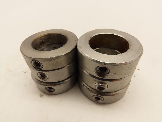 Lot of 6 SS Stainless Steel Shaft Collar Set Screw 1" Inch Bore OD 1-5/8"x 1/2"