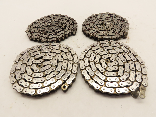 Used SS 304 Stainless Steel ANSI ROLLER CHAIN No. 4-R Riv 17 FT in 4 pc