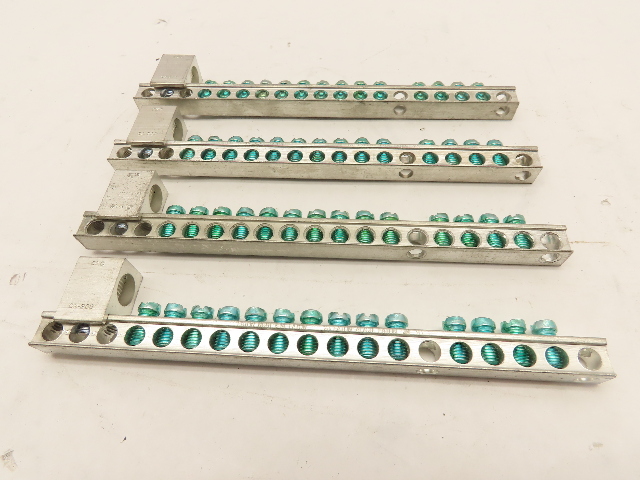 Qty-4 Eaton GBK1420CS 14 Terminal Ground Bar kits #2/0 lug  with 14 terminals