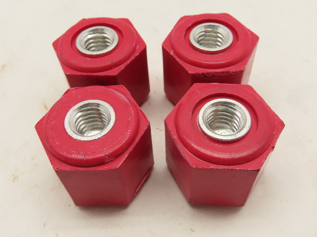 LOT of 4 New Glastic 1" Standoff Electrical Insulator 3/8-16 Thread