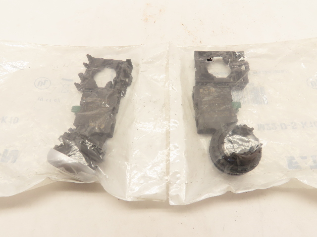 QTY 2 Eaton M22-D-S-K10 Pushbutton Non-Illuminated 1NO Black NEMA 3/3R/4/4X/12