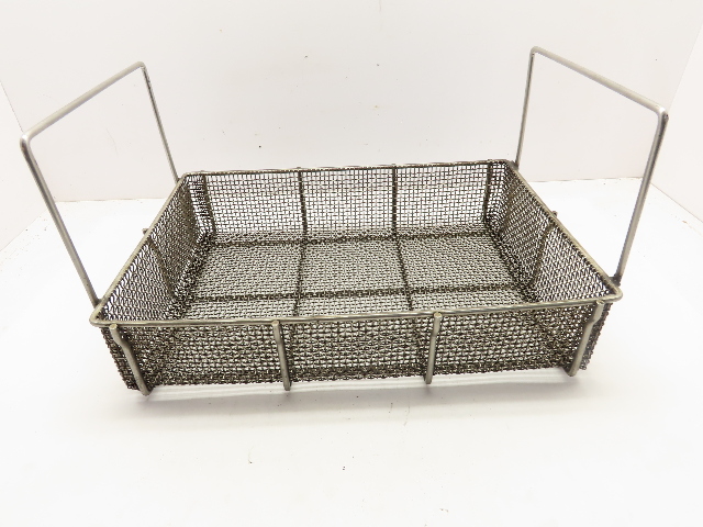 Heavy Duty Woven Stainless Steel #4 Mesh Parts Washer Dip Basket 12x18x4"