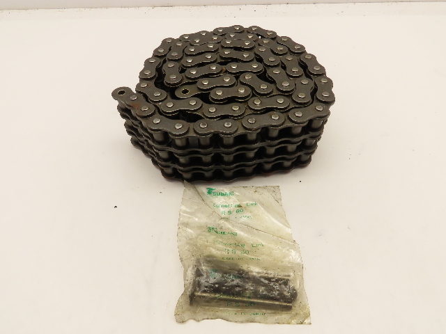 Tsubaki RS60-3R Steel Roller Chain Triple Strand 54.75"Long with Connecting Link