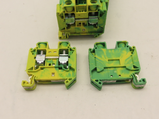 Eaton XBUT16PE Lot of 12 DIN Rail Ground Terminal Blocks 600v 101a 16-4Awg 14mm